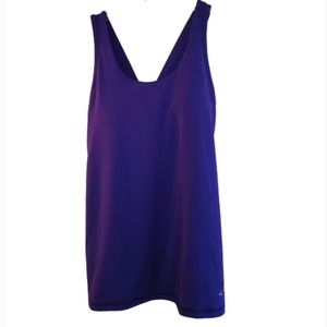 CHAMPION DUODRY PURPLE CRISSCROSS BACK BUILT IN BRA TANK SZ SMALL